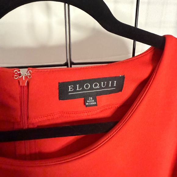 Eloquii 28W Red Dress with Bell Sleeves - Picture 2 of 3